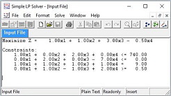 Simple LP Solver